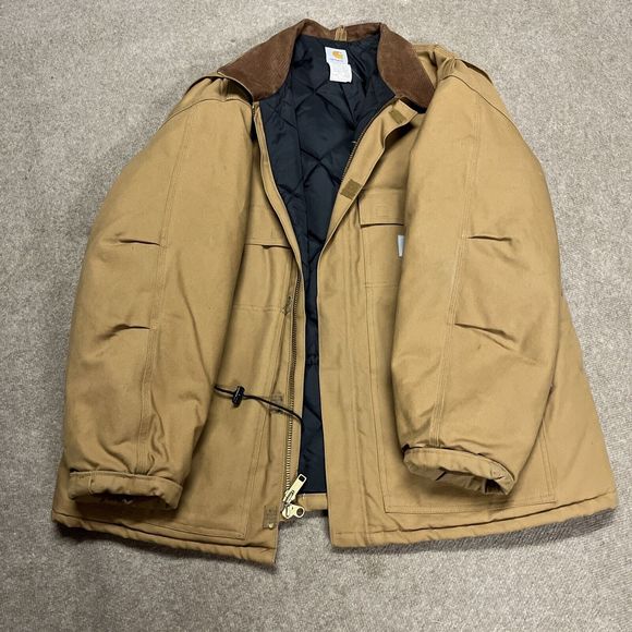 VTG Carhartt Detroit Lined Jacket C03 BRN 3XL(54) Reg Outdoors Coat Made In USA - Picture 11 of 16